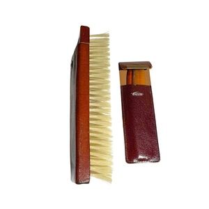 Vintage Lorraine Men's‎ Travel Grooming Set Brush Comb Leatherette Case 60s/70s